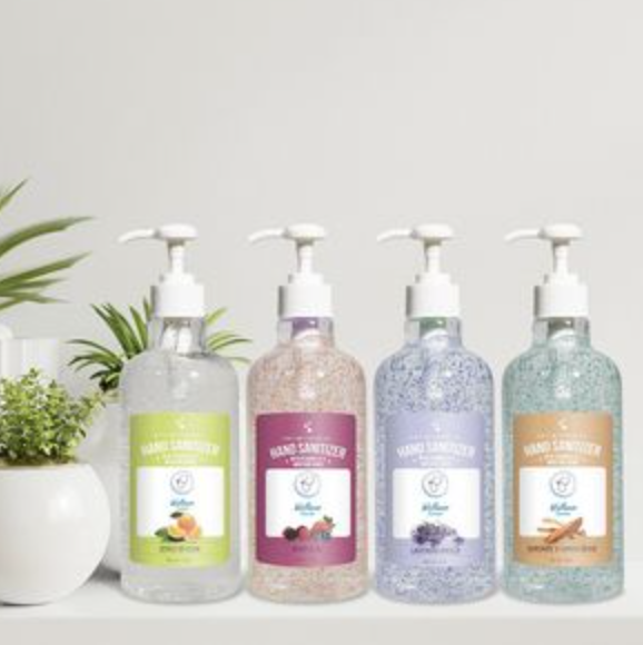 Hand sanitizer bottles